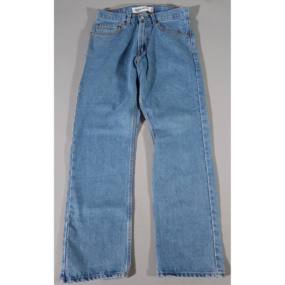 Levi's 505 Regular Fit Jeans Mens W31 L30 Blue Denim Straight Leg Pants Y2K